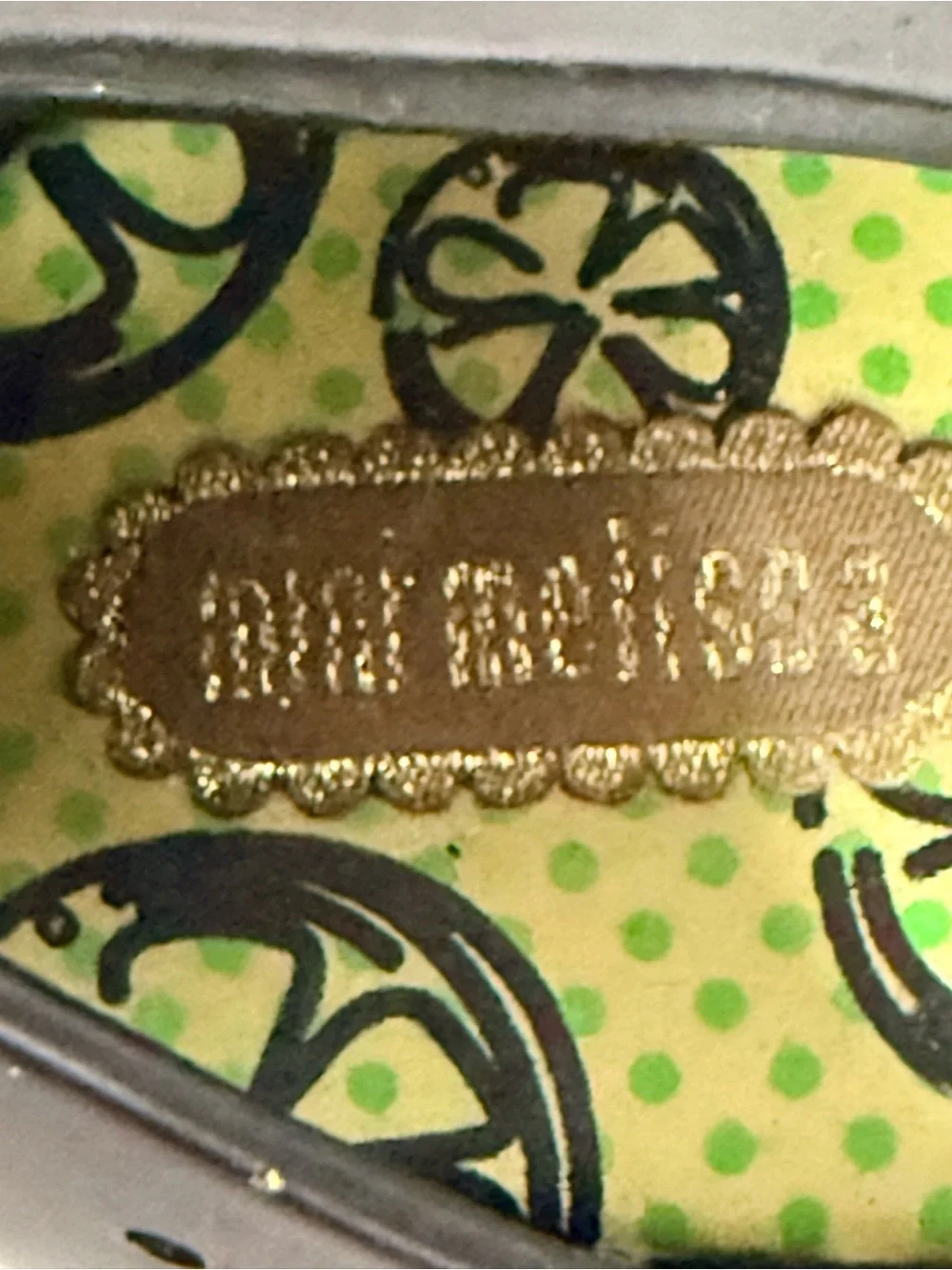 Mini Melissa Black Mary Jane Jelly Shoes with Lime Accent